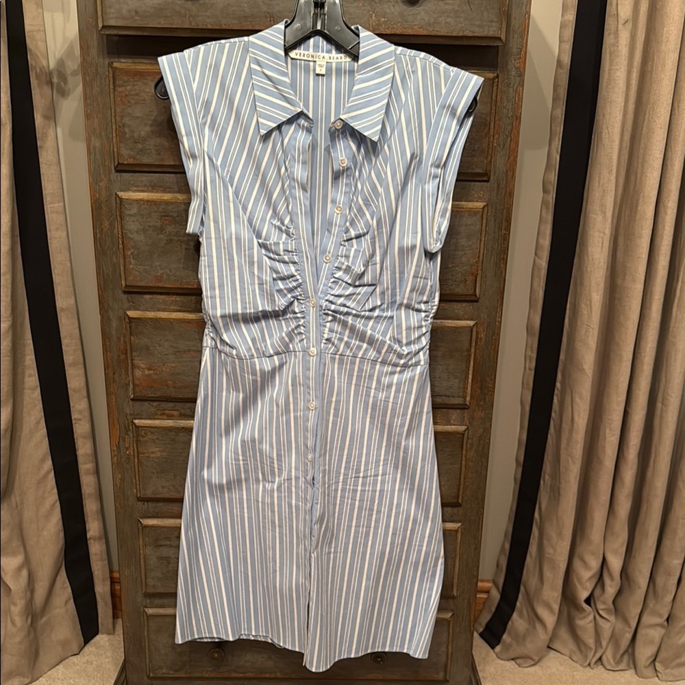 Veronica Beard Blue Striped Women's Dress